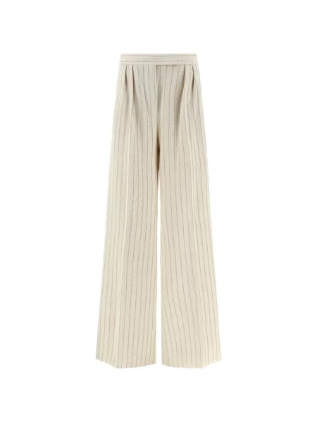 Pantaloni palazzo Max Mara alb