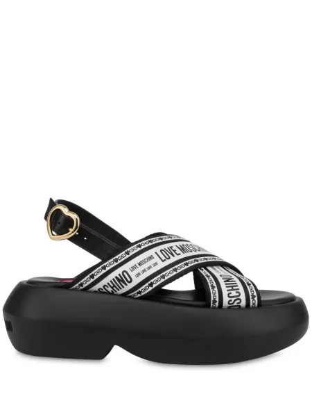 Sandale Love Moschino cu imagine negru