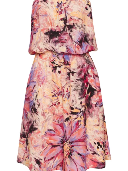 LASCANA Rochie de vară azuriu / galben miere / roz pitaya negru