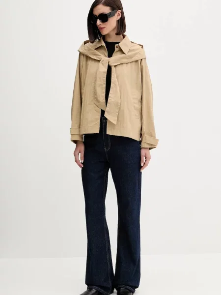 Hoss Intropia kurtka przejściowa oversize zielony