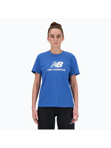 Olcsóbban. Női New Balance Jersey Jersey Stacked Logo póló blueagat. Méret: M kék