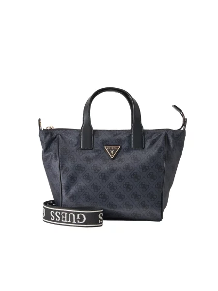 Geantă Guess Adrian Logo Travel Gri închis negru