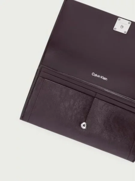 Calvin Klein portfel z imitacji skóry brązowy
