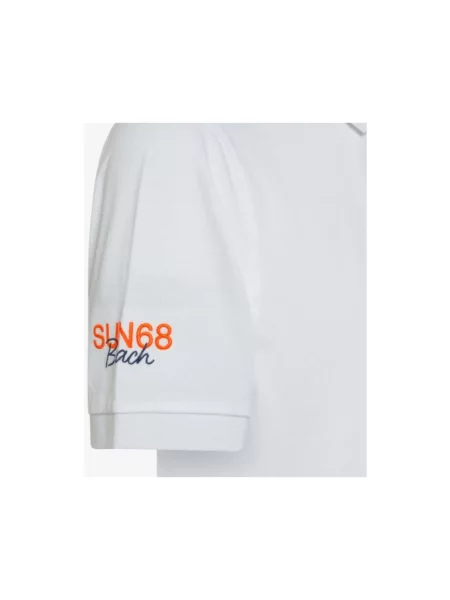 Koszulka polo Sun68 z logo biała