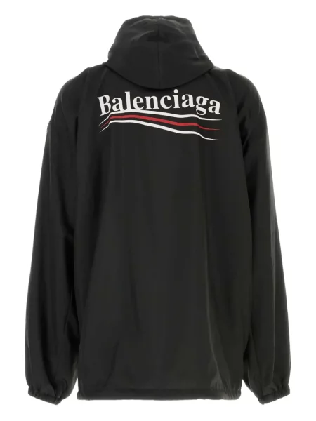 Geacă Balenciaga cu glugă cu imagine negru