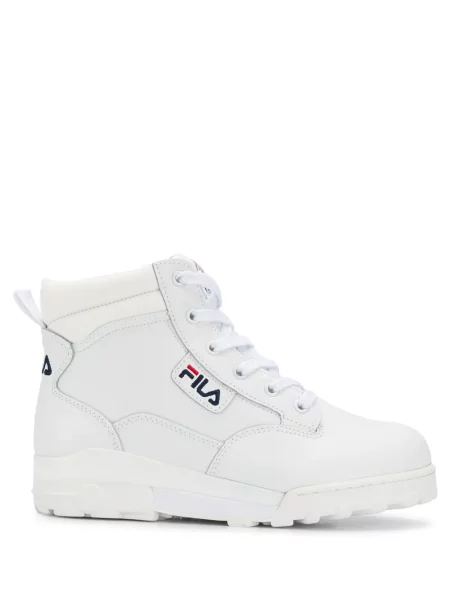 Sneakerși Fila cu șireturi din dantelă alb