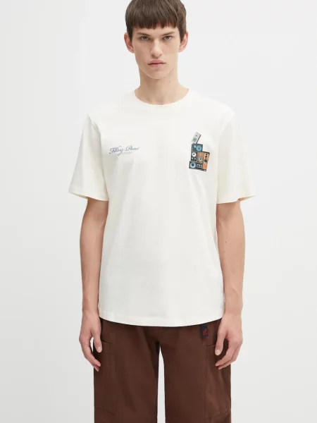 Filling Pieces tricou din Speaker Wall cu imprimeu bej
