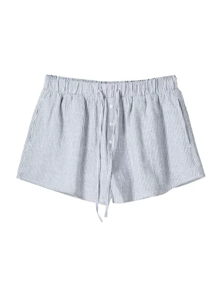 Bershka Nohavice námornícka modrá biela