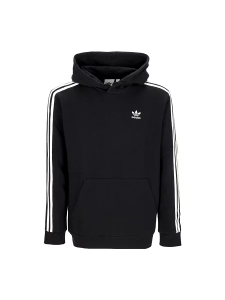Bluza z kapturem Adidas w paski z kapturem czarna