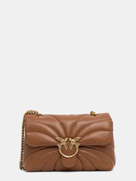PINKO Torebki Kobieta ONE SIZE Skóra Love Bag Puff brązowy