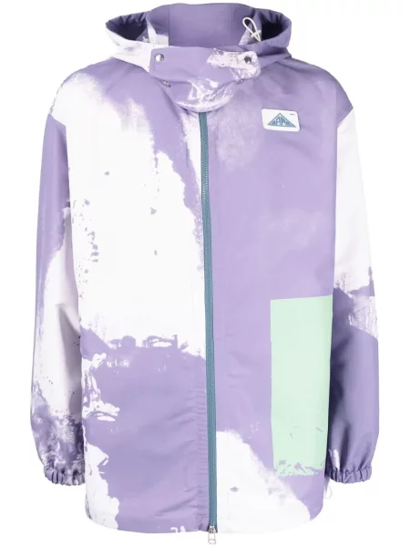 Geacă Oamc cu glugă cu imagine tie dye violet