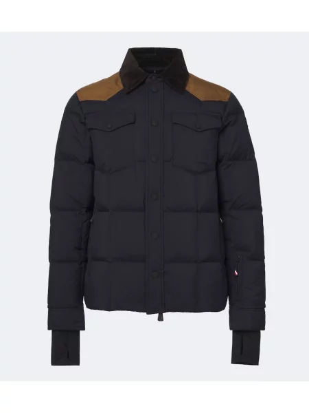 Manšestrová lyžařská bunda Moncler Grenoble modrá