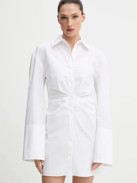 Rotate rochie din mini mulată alb