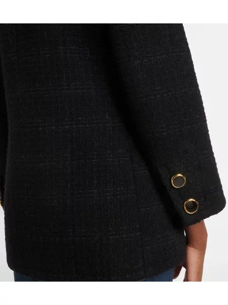 Geacă Saint Laurent de lână negru