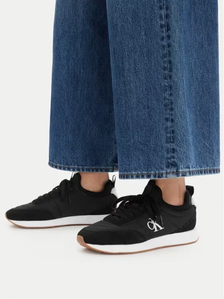 Calvin Klein Superge Retro Runner Lace Up Sock črna