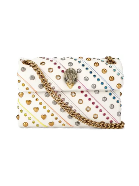 Mała mały torebka skórzana Kurt Geiger London skórzana biała