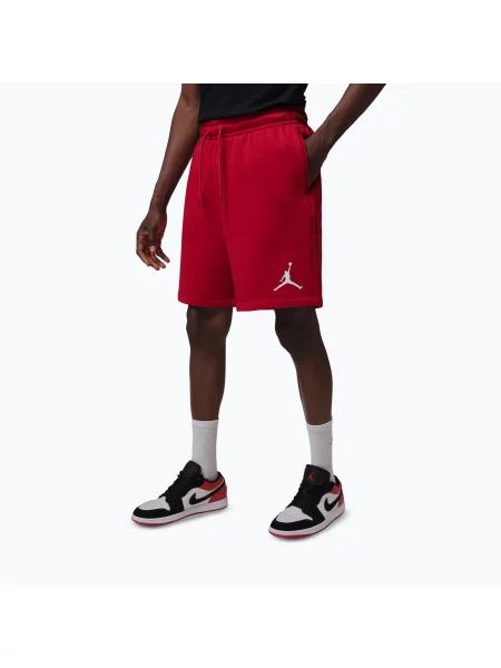Šortky Nike Jordan Fleece gym red/white bílé