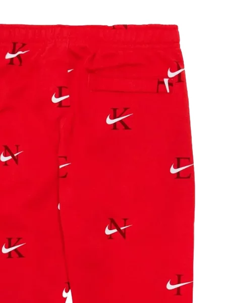 Scurt pantaloni Nike cu imagine cu legături roșu