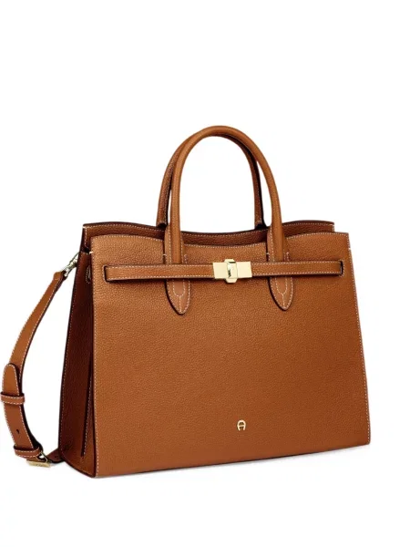 Shopper kabelka Aigner hnedá