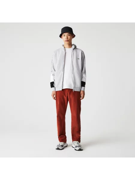 Толстовка на молнии Lacoste серая
