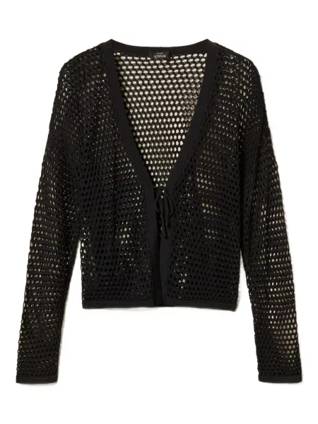 Cardigan Twinset lung negru