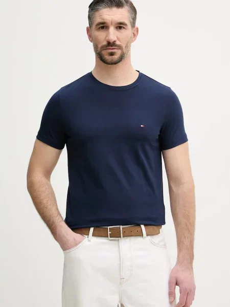 T-shirt o kroju slim fit z mieszanki bawełny Tommy Hilfiger