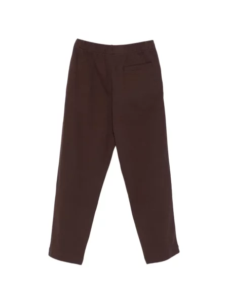 Pantaloni Boss cu dungi alergare maro