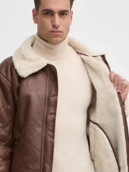 Alpha Industries rövid kabát B3 FL barna