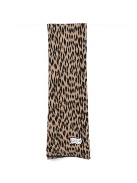 Fular Laneus tricotate cu imagine cu model leopard