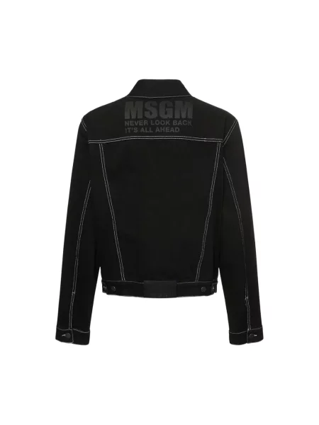 Kurtka jeansowa Msgm czarna