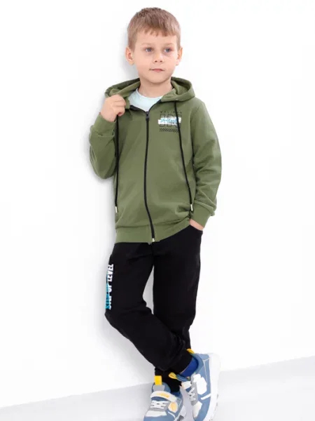 Дитячий Спортивний костюм Носи своє бавовна/поліестер зелений