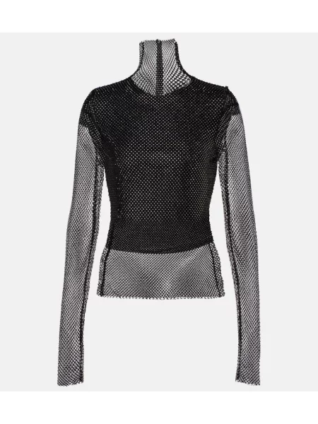 Cropp top Sportmax plasă de plasă negru