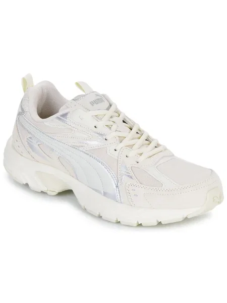 Pantofi Puma din piele de căprioară alb