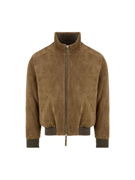 Kurtka The Jack Leathers zamszowa brązowa