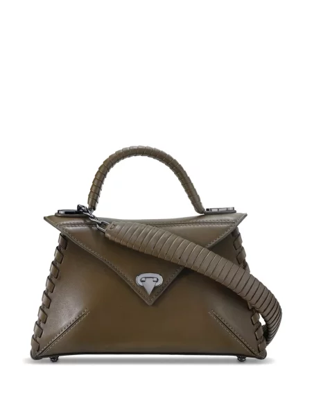 Geantă shopper Tyler Ellis din piele verde