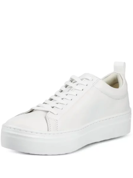 Sneakerși Vagabond cu șireturi cu platformă din dantelă alb