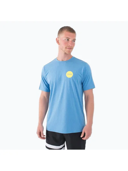 Tricou pentru bărbați Hurley Everyday Hybrid Upf kingdom blue heather albastru