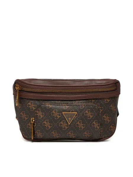 Чанта за кръст Guess VEZZOLA HMEVZL кафяво