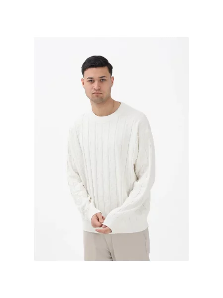 Sweter Calvin Klein Jeans z logo beżowy