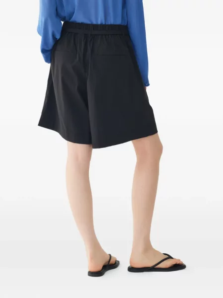 Cu centură pantaloni scurți Tomboy negru