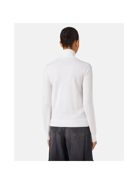 Sweter z golfem Iceberg wełniany biały