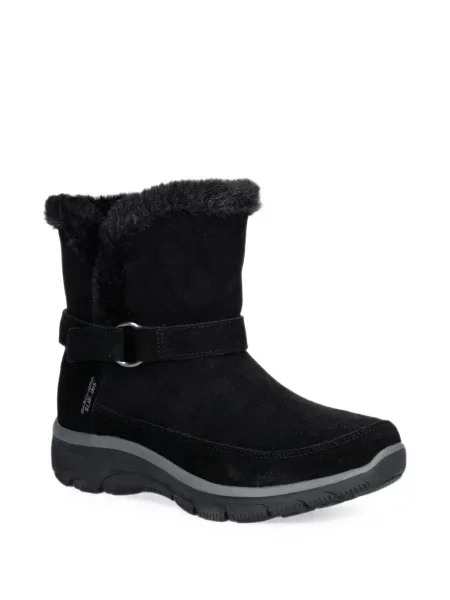 Кожена тапицерия боти Skechers с козина черно