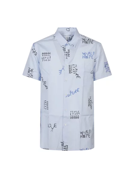 Krótka koszula z krótkim rękawem Comme Des Garcons z krótkim rękawem niebieska