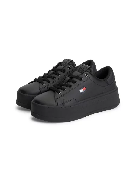 Tommy Jeans Nízke tenisky tmavomodrá / grenadínová biela čierna