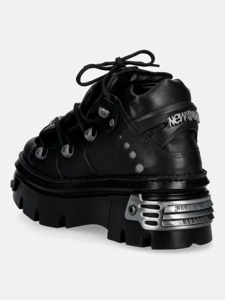Kožené tenisky New Rock CRUST NEGRO REACTOR NEGRO casco + černé