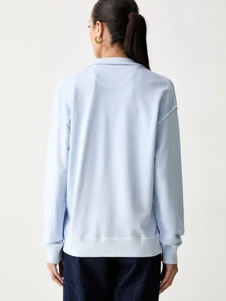 Gant bluza z lyocellem niebieska