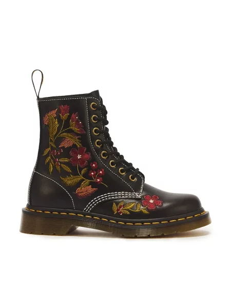 Dr. Martens kotníkové boty kožené Pascal Floral černé