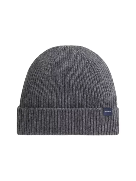 Czapka Woolrich z kaszmiru szara