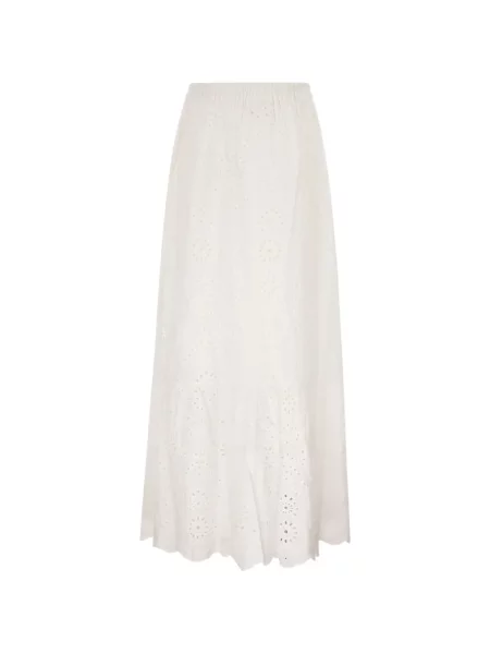 Fusta maxi Mc2 Saint Barth cu broderie alb