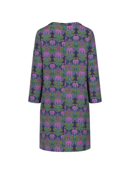 Gėlėta raštuota mini suknelė Laura-urbinati violetinė
